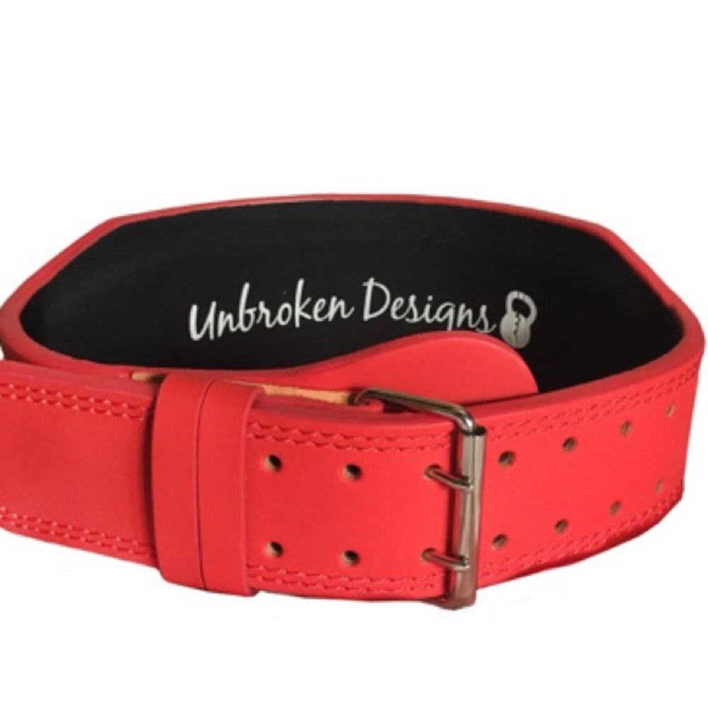 Brand New Red Leather Weightlifting Belt